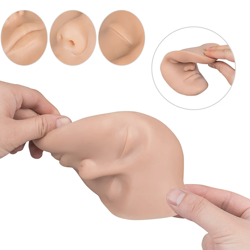 Стереоскопический силиконовый манекен на все лицо для практики татуировок