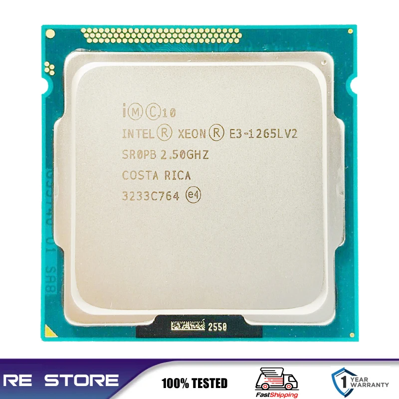 Used Intel Xeon E3-1265L V2 Quad Core 2.50GHz 5 GT/s SR0PB LGA 1155 e3 1265l v2 CPU |