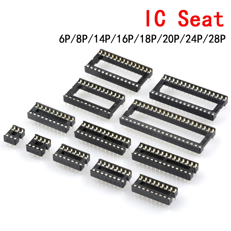 10 шт. IC seat 6P/8 P/14P/16P/18P/20P/24P/28 P DIP адаптер Тип припоя 28-контактный узкий корпус