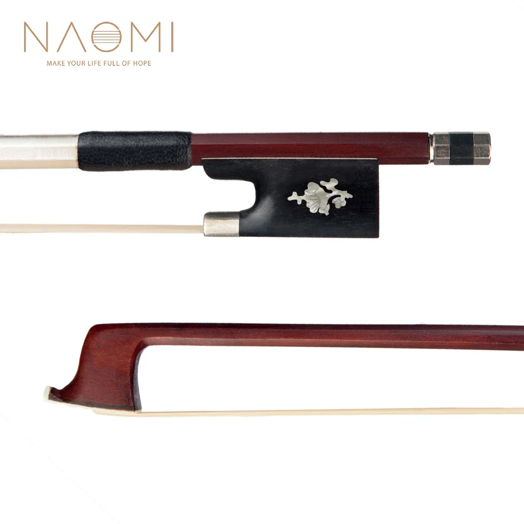 Смычок для скрипки NAOMI 4/4 лук из бразильского дерева восьмиугольная палка ручка