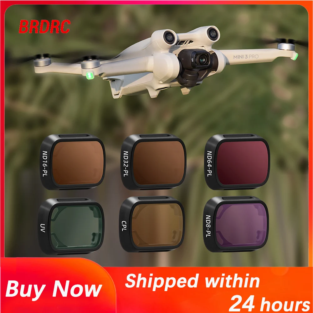 Фильтры для объектива DJI Mini 3/3 Pro Drone Gimbal UV CPL ND8/16/32/64 PL Набор фильтров Оптические