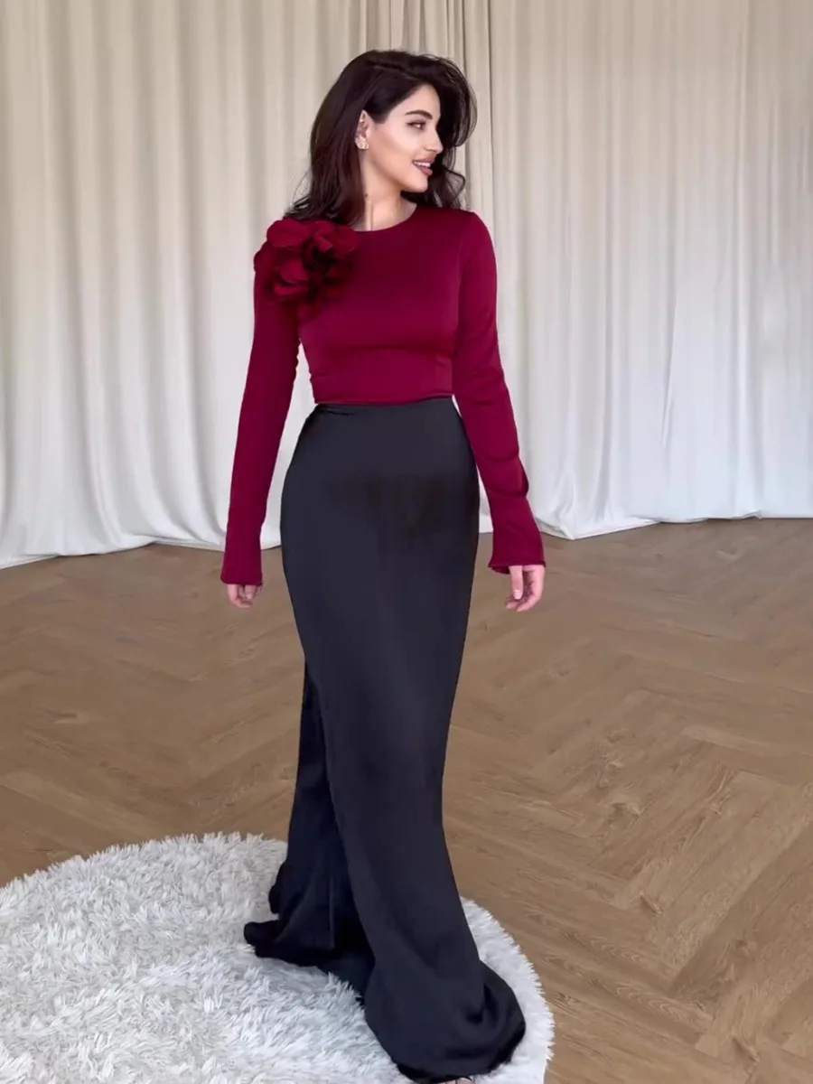 Мусульманское платье женские вечерние платья с цветочным узором цветок Джалабия