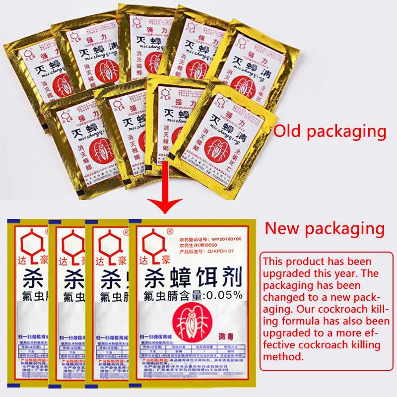 4шт Эффективное средство от тараканов в порошке, приманка, отпугиватель, уничтожение вредителей, универсальное средство для сада.