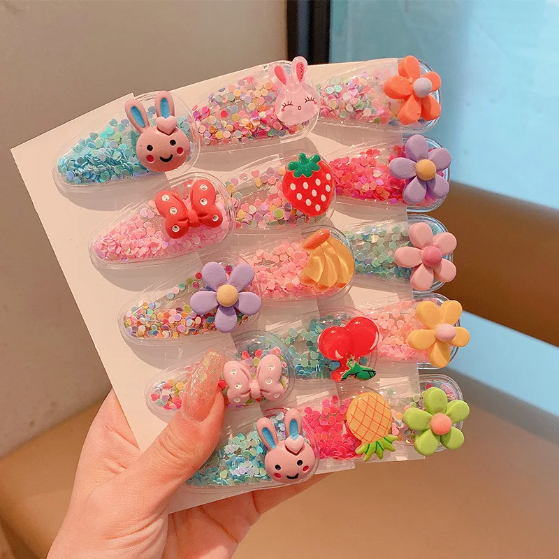 Детская заколка для волос летняя Милая мультяшная с фруктами девочек малышей