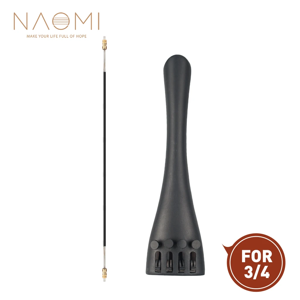 NAOMI 3/4 Аксессуары для виолончели Алюминиевая пластина с четырьмя финишными настройщиками и набором хвостовой струны.