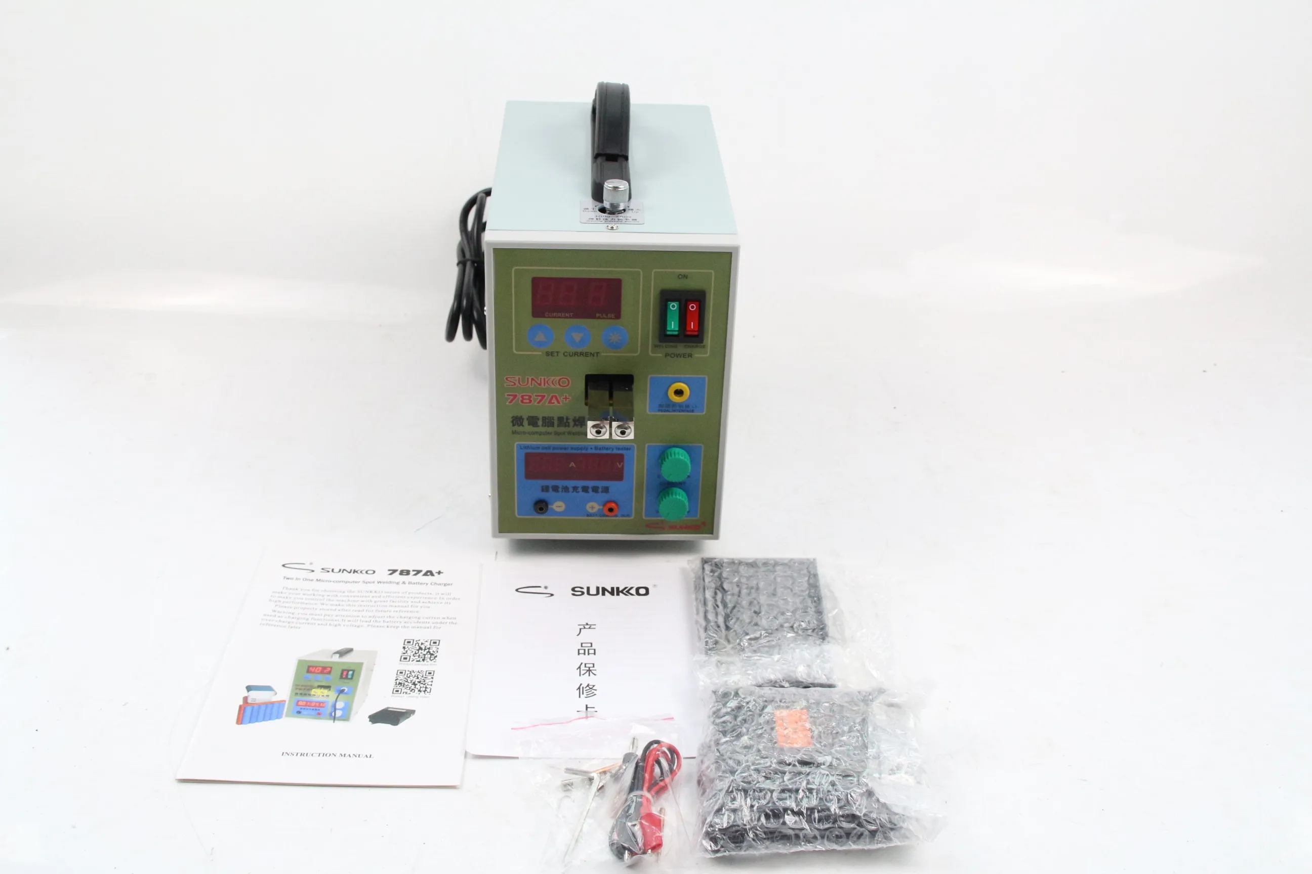 Точечный сварочный аппарат Sunkko 787A + 220 В для литий-ионных аккумуляторов 18650 0 05-0 2 мм