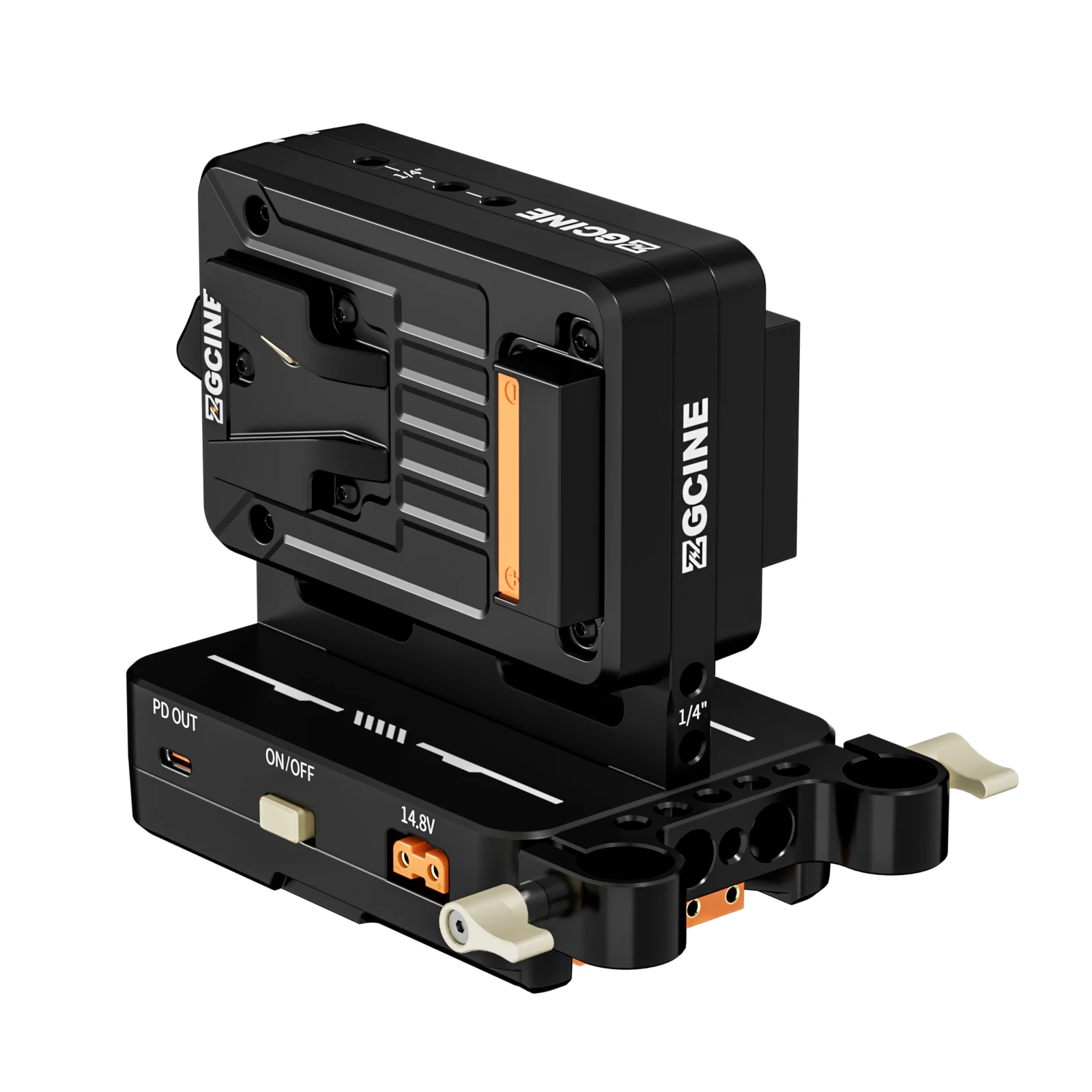 Двойной карманный V-образный крепеж батареи горячей замены пластина USB Type-C PO D-tap BP