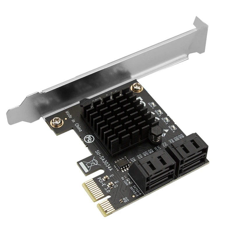 Карта PCIE 4 порта к SATA Карты PCI-E 4X PCI Express 3.0 III 6 Гбит/с X4 расширения SSD IPFS