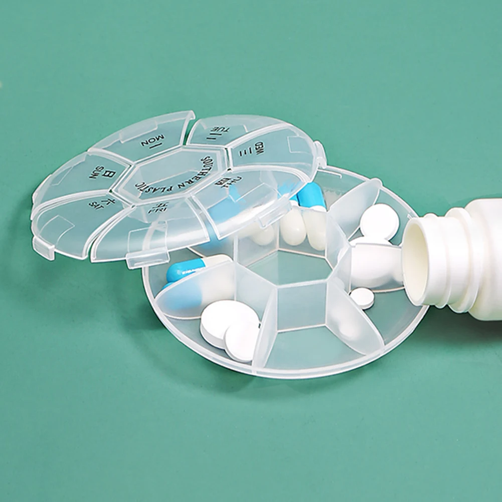 1 шт./7 дней медицинский портативный вращающийся контейнер для таблеток - купить