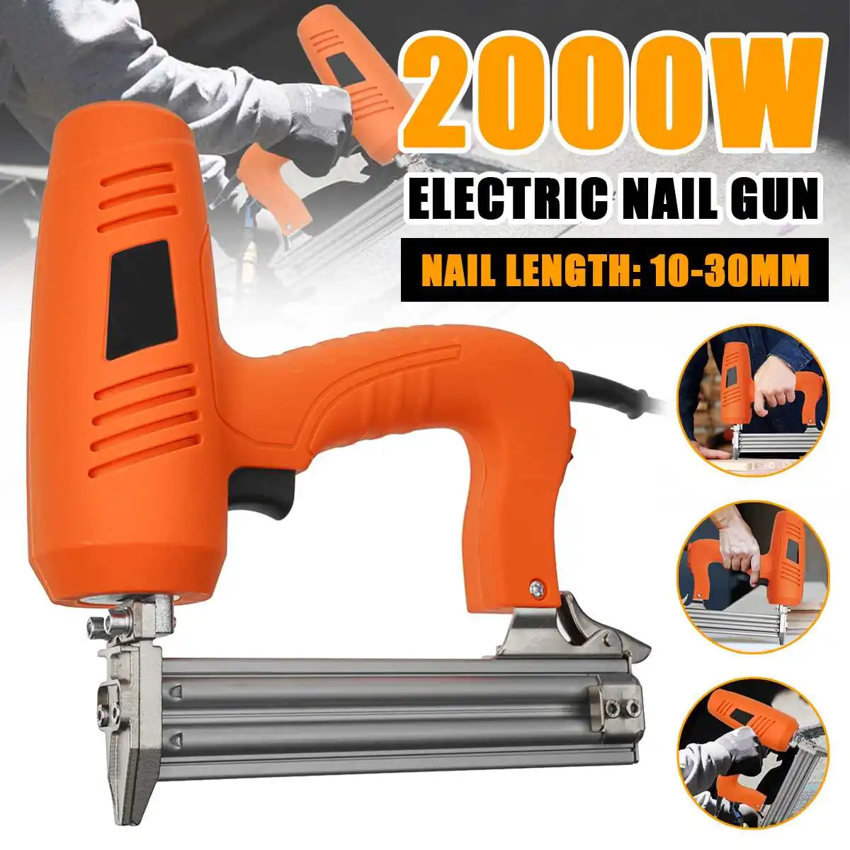 Электрический гвоздезабивной пистолет для деревообработки 2000 Вт 220-240 В степлер