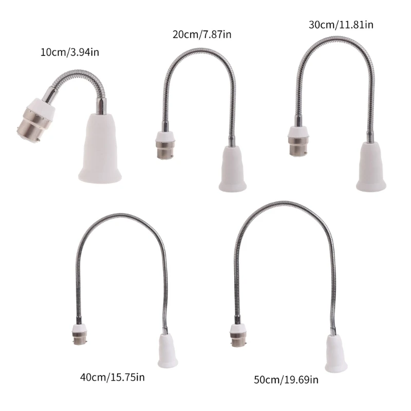 Регулируемый удлиненный светильник от B22 до E27. Подставка для лампы. Патрон