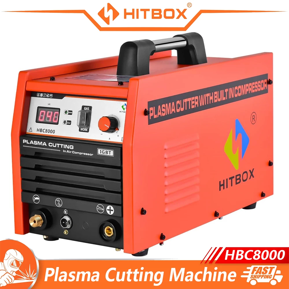 Плазменный резак HITBOX HBC8000 220 В 40 А со встроенным воздушным компрессором подходит