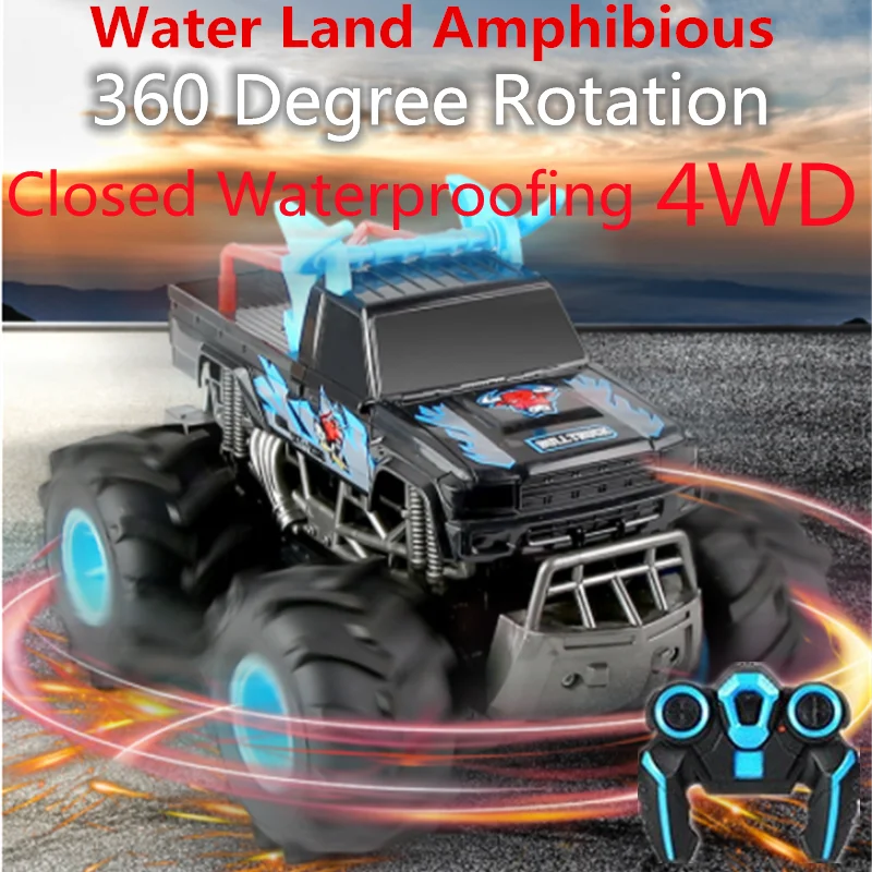 Внедорожный грузовик с дистанционным управлением Amphibious 4WD 2.4G 45 °