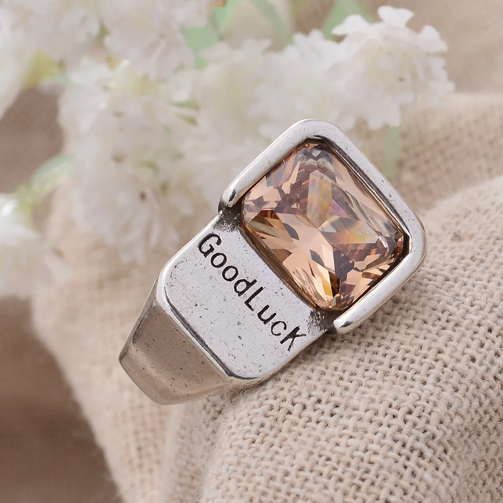 Новое поступление оригинальные женские кольца из тайского серебра с надписью Good