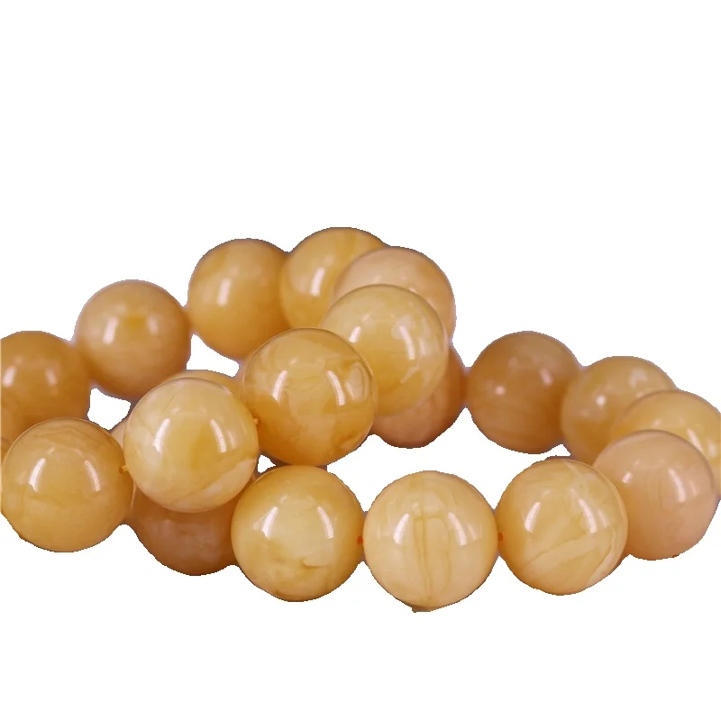 Оригинальные товары Янтарный пчелиный воск круглые бусины браслет