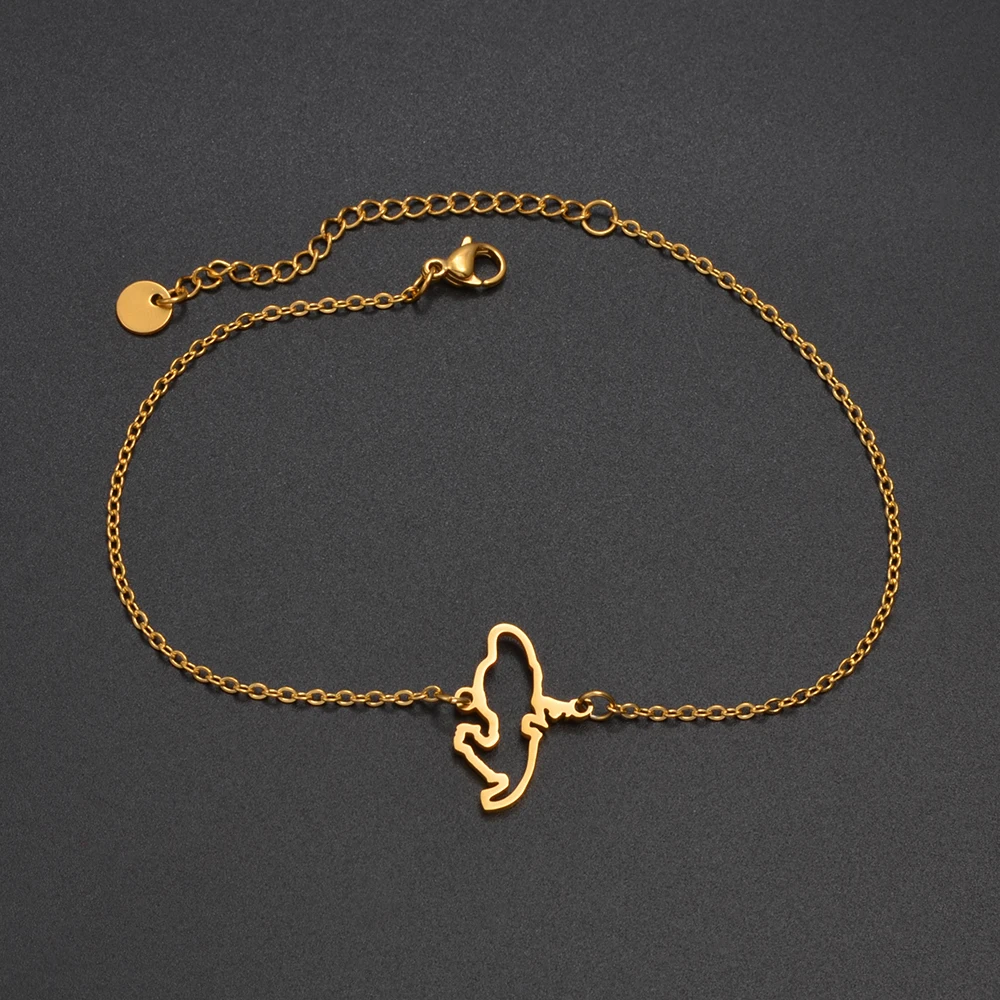 Браслет Anniyo 18 см/21 см с контурной картой Мартиники французские украшения из