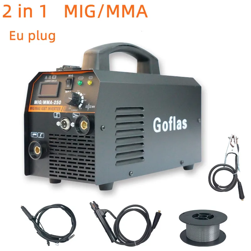 Полуавтоматический сварочный аппарат Mig 220 В негазовый 2 в 1 инвертор MMA/MIG