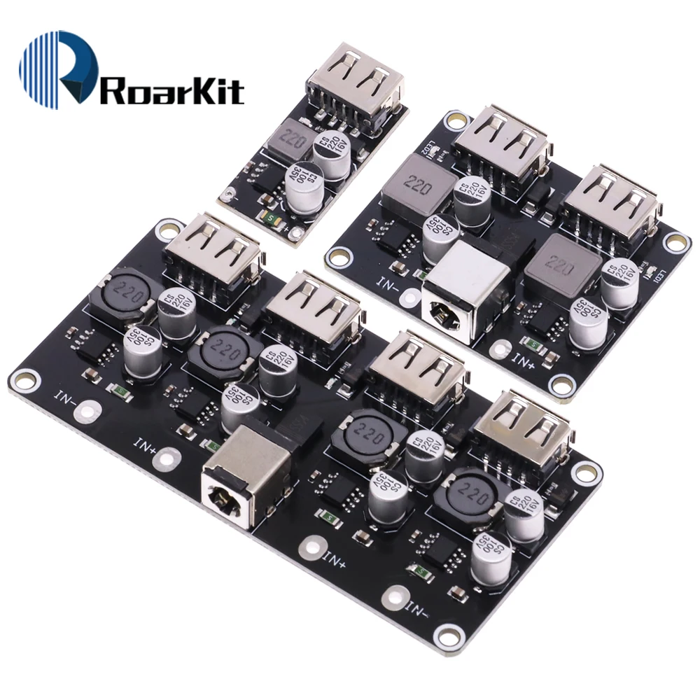 USB QC3.0 QC2.0 KC24 понижающий преобразователь постоянного тока зарядный модуль 6-32 в 9 12