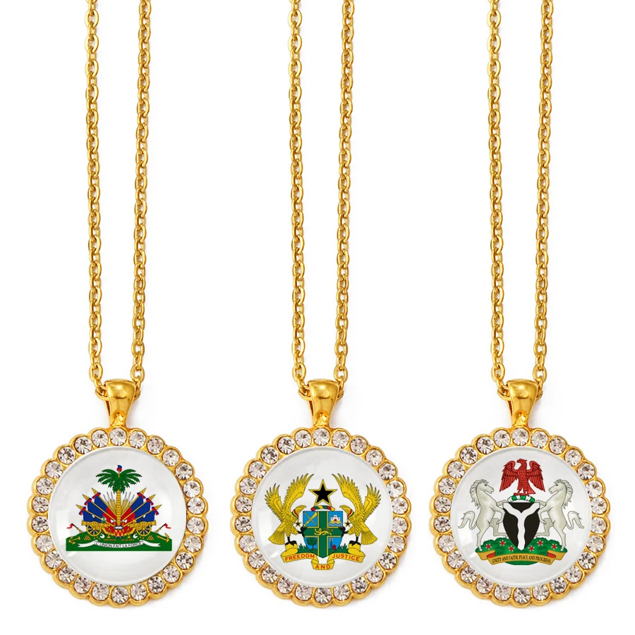 Ожерелье с искусственным стеклом для женщин и мужчин Anniyo Нигерия Гаити Гана