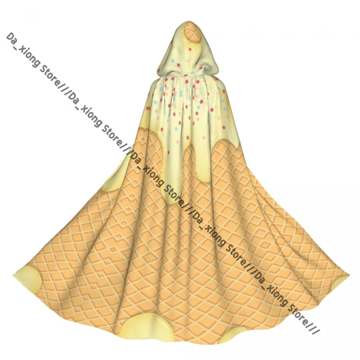 Плащ ведьмы цвета мороженого с капюшоном карнавальный костюм на Хэллоуин для