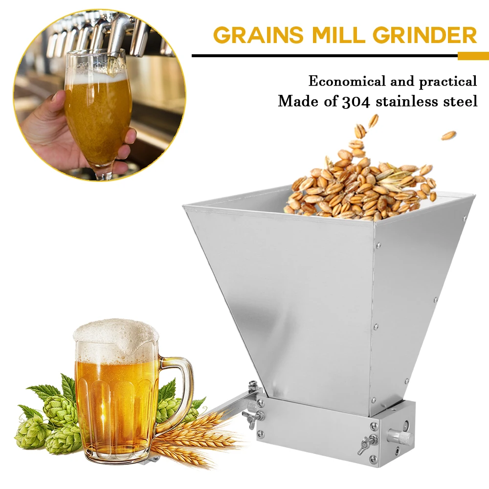 2022 Newest Stainless Steel 2 Rollers Mill Grinder Processors Manual Malt Corn Grain Crusher For Homebrew Wholesale&ampDropshipping |