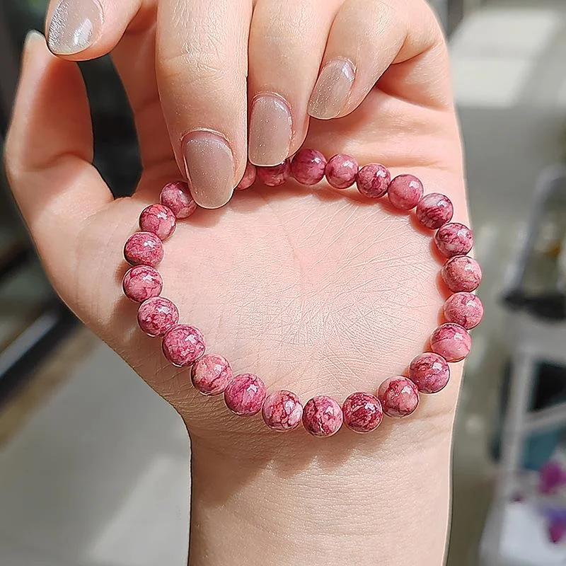 Натуральный куриный камень браслет из киновари унисекс оригинальный рок высокий