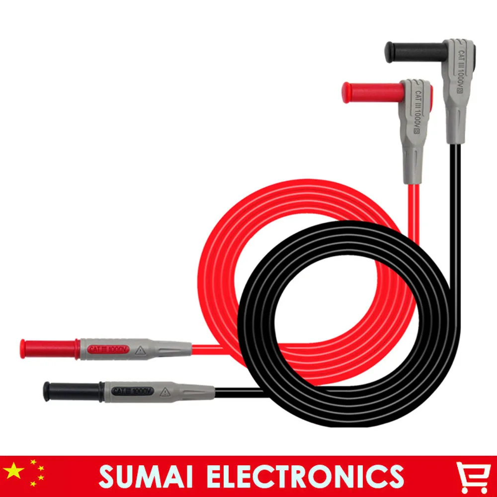 Удлиненный шнур аудиоразъема типа банан 4 мм с кабелем 1 м 14AWG 2 0 кв. 15 А CATIII 1000 В