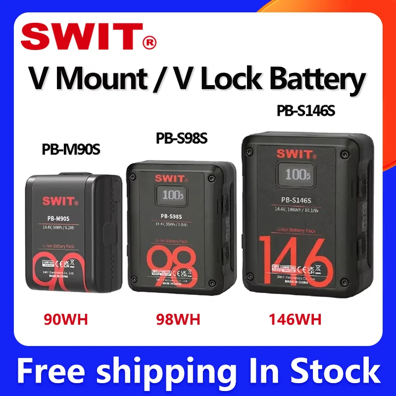 SWIT BP-M90S S98S S146S Мини-аккумулятор с V-образным креплением ЖК-дисплей Батарея V-Lock
