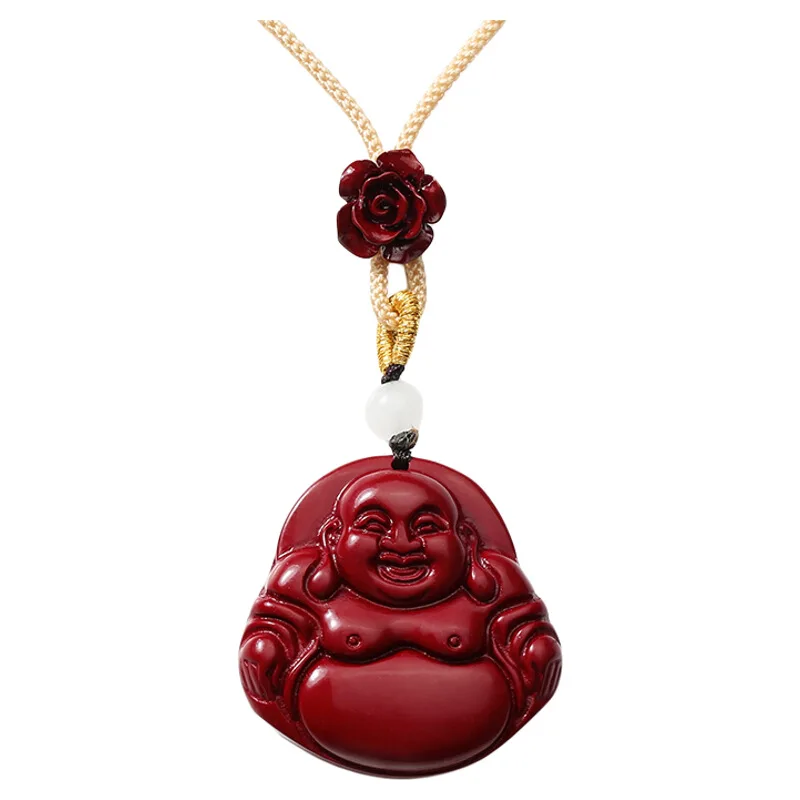 Dara/Dai La Cinnabar женское ожерелье Будды со смайликом год судьбы большой живот Будда