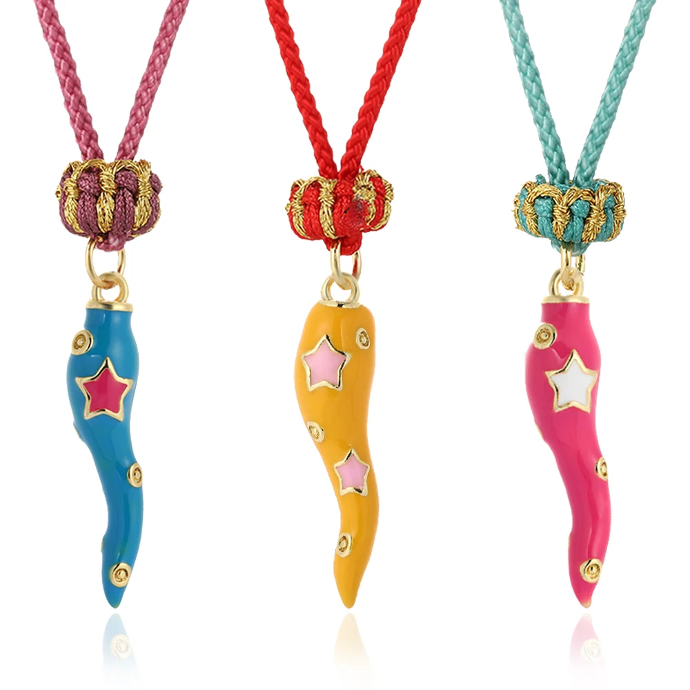 Эмалированное ожерелье в стиле бохо с популярным Чили для женщин красочные