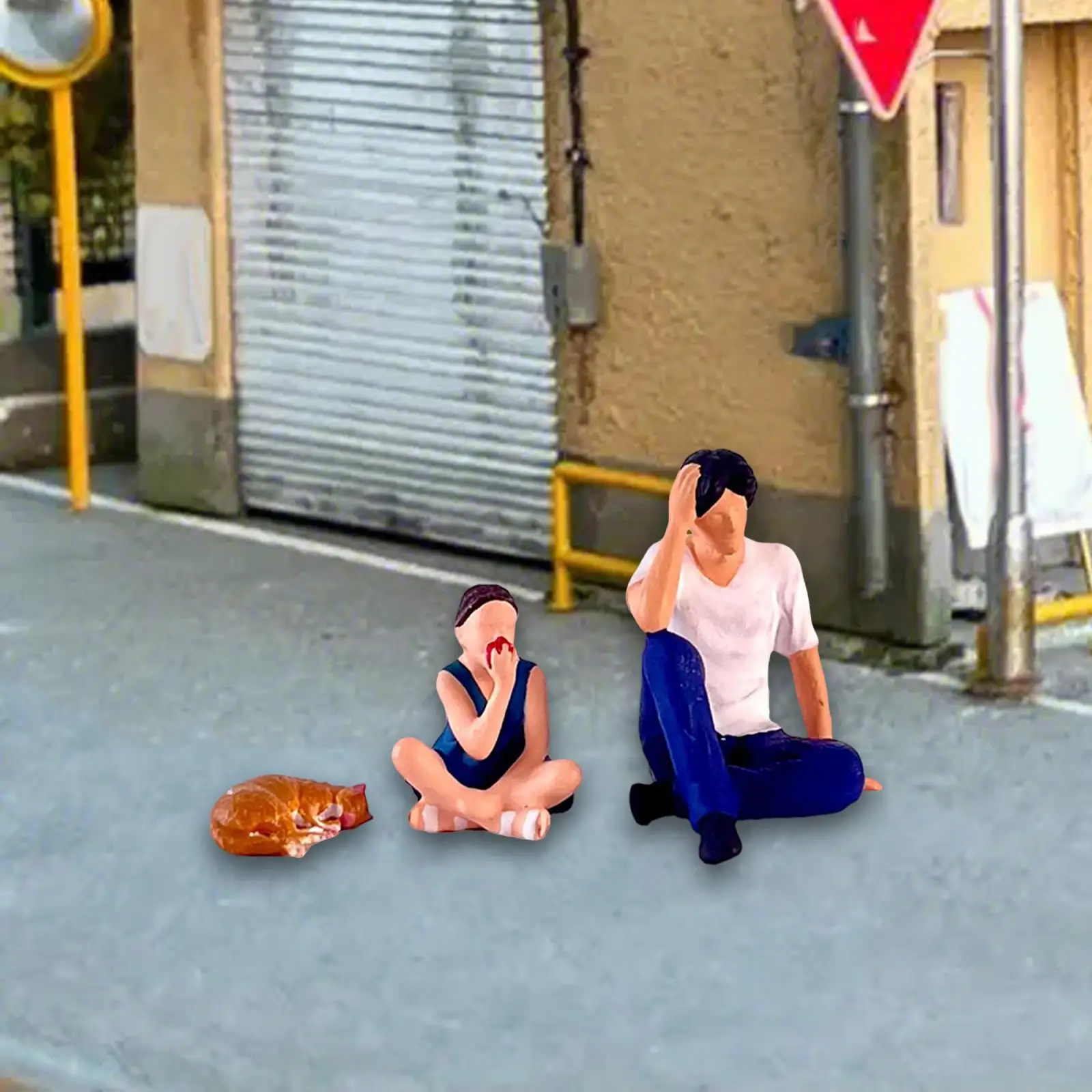 Модель 1/64 г. фигурки Диона сидящий мышц человек для кукольного домика аксессуары