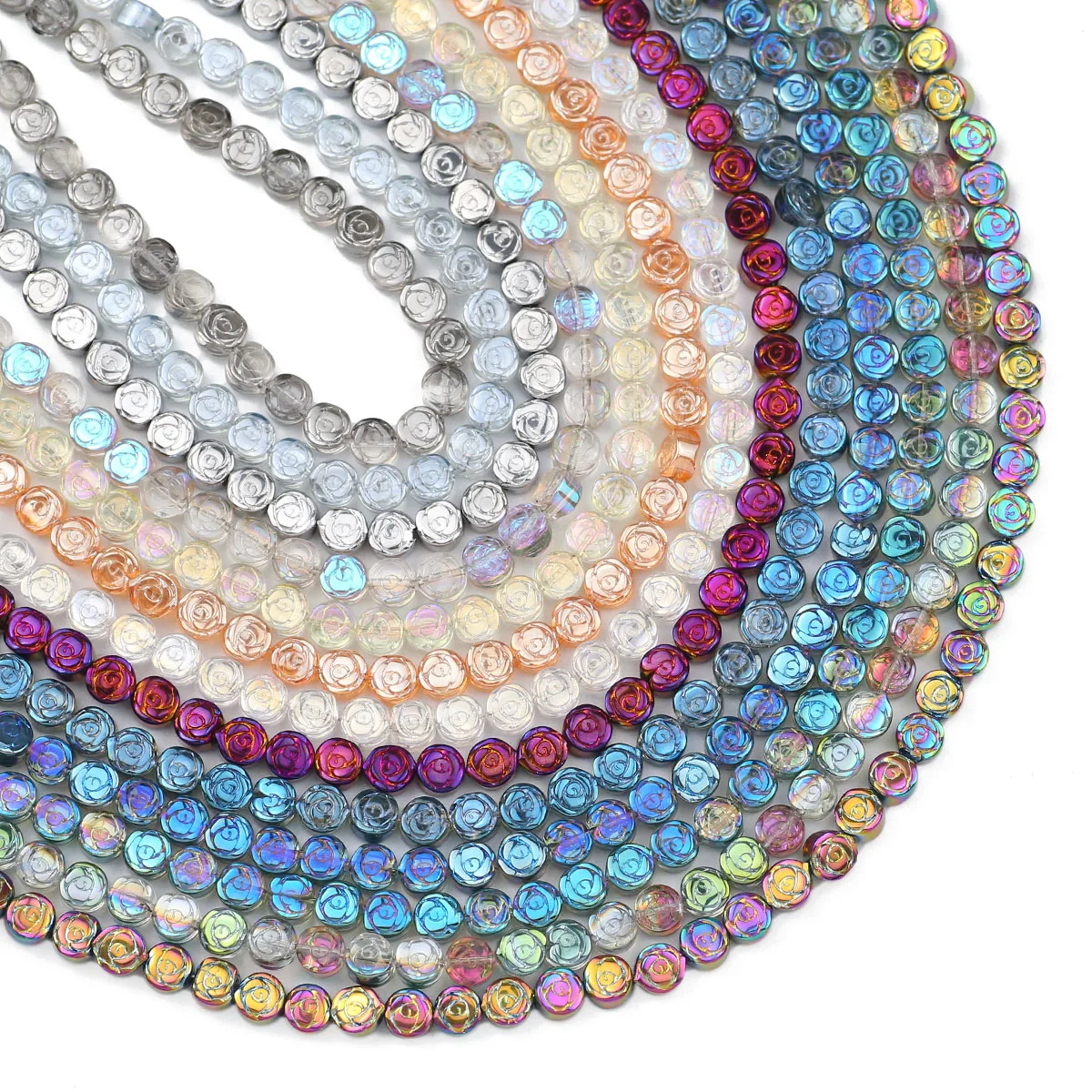 6 мм 100 шт. розы круглые Австрийские кристаллы стеклянные бусины россыпью для