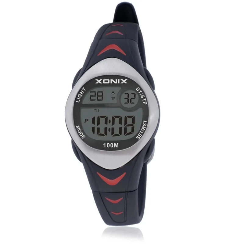 Горячий! ЗОЛОТЫЕ модные женские цифровые наручные часы японский механизм