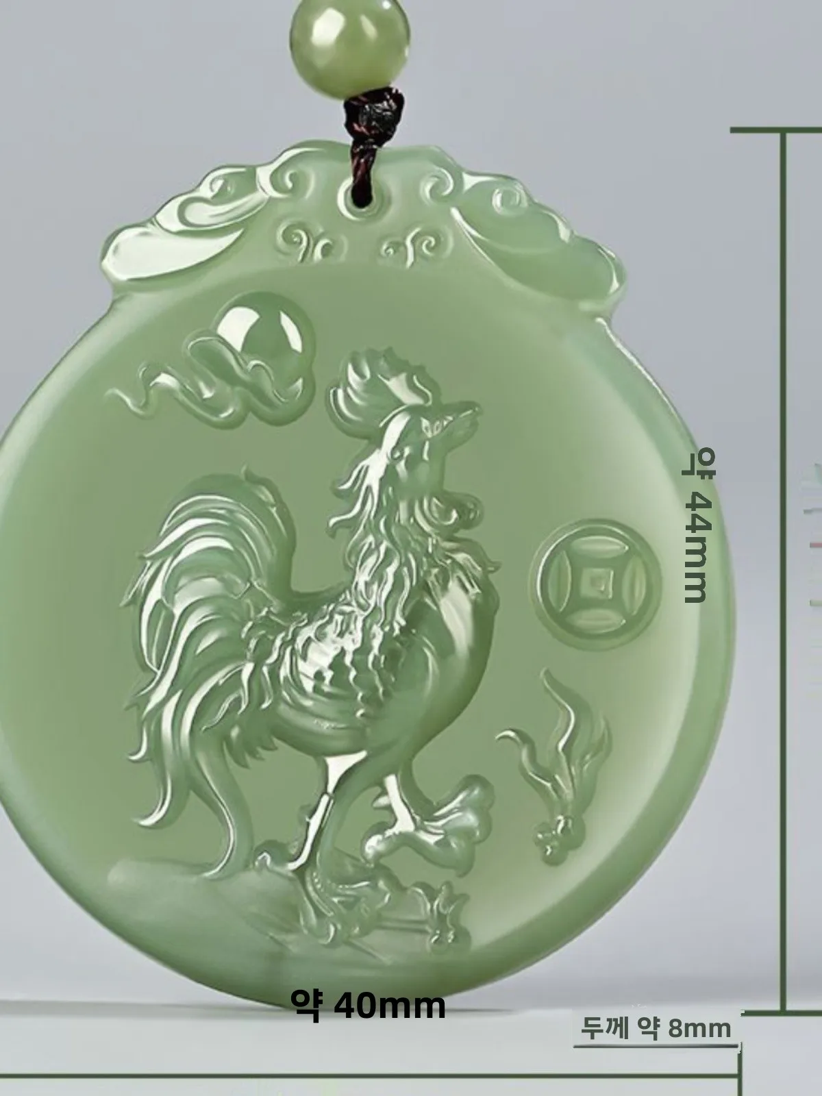 Натуральный Синьцзянский зеленый белый нефрит кулон со знаком зодиака ожерелье