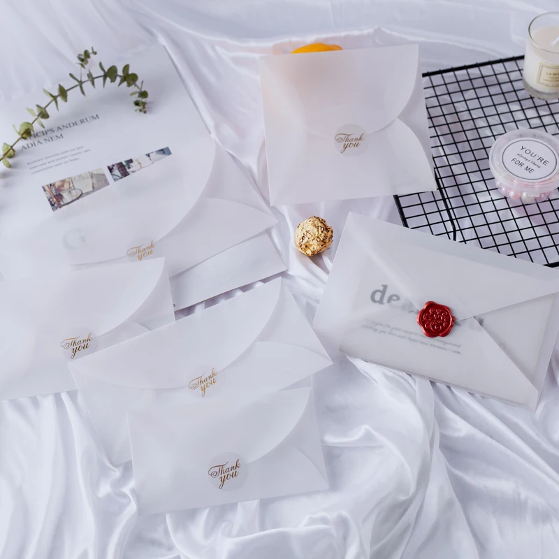 30 шт./лот Пустых прозрачных конвертов для приглашений Серный кислотный бумага Европейское хранение писем Свадебный бизнес.