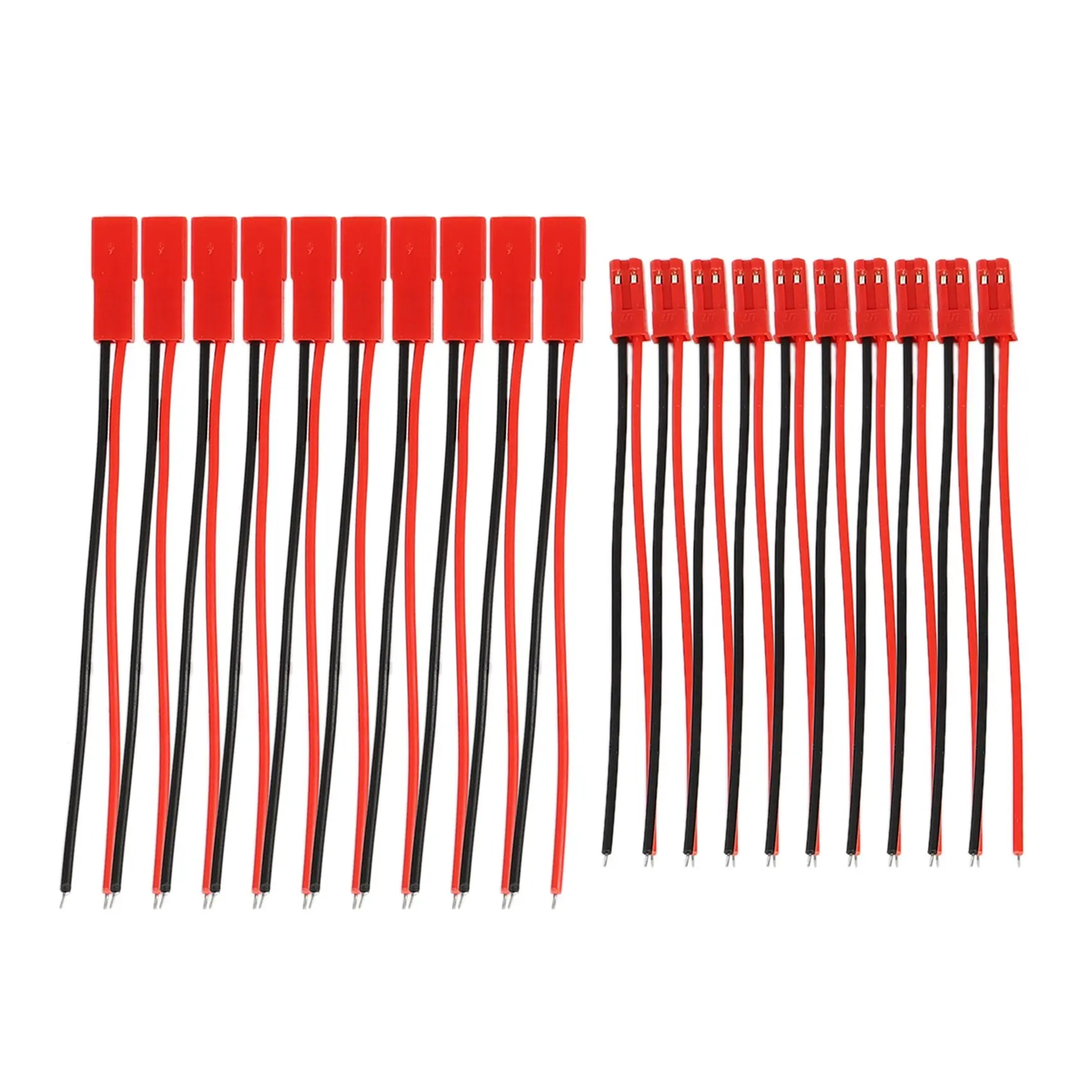 10 пар 2 штырьковых разъема JST разъем M to F 110 мм провод для кабеля красный черный