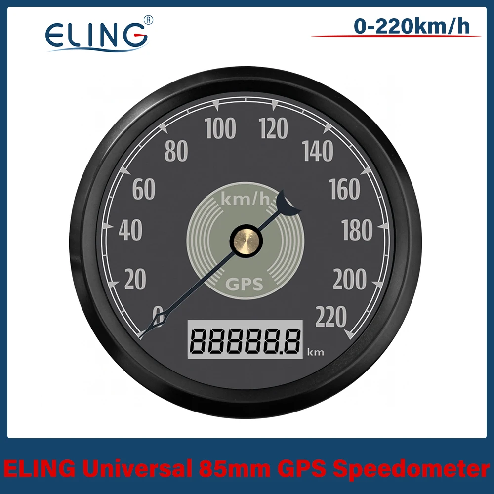 ELING Yacht Универсальный 85 мм GPS спидометр 0-200MPH 0-220 км/ч регулируемый общий пробег с