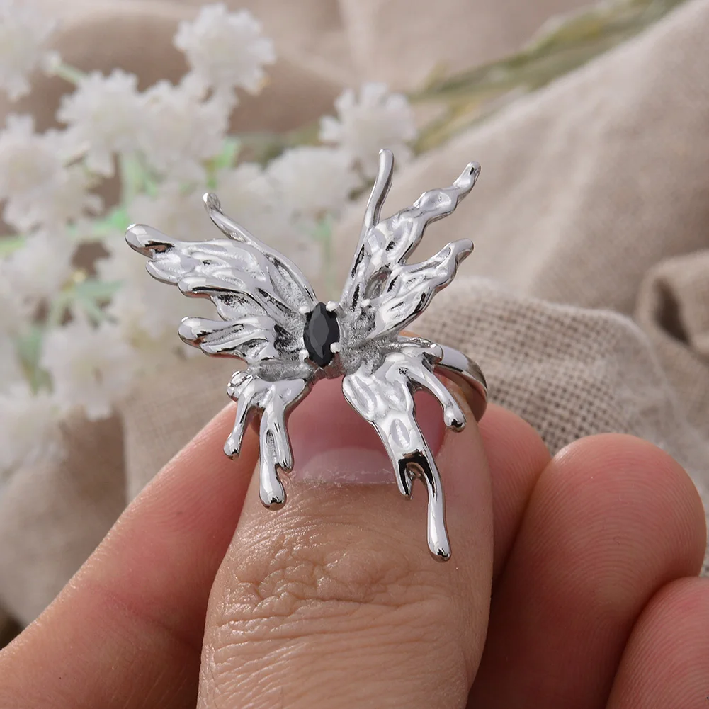 Акция милые подарки с бабочкой женское кольцо на палец платиновым покрытием