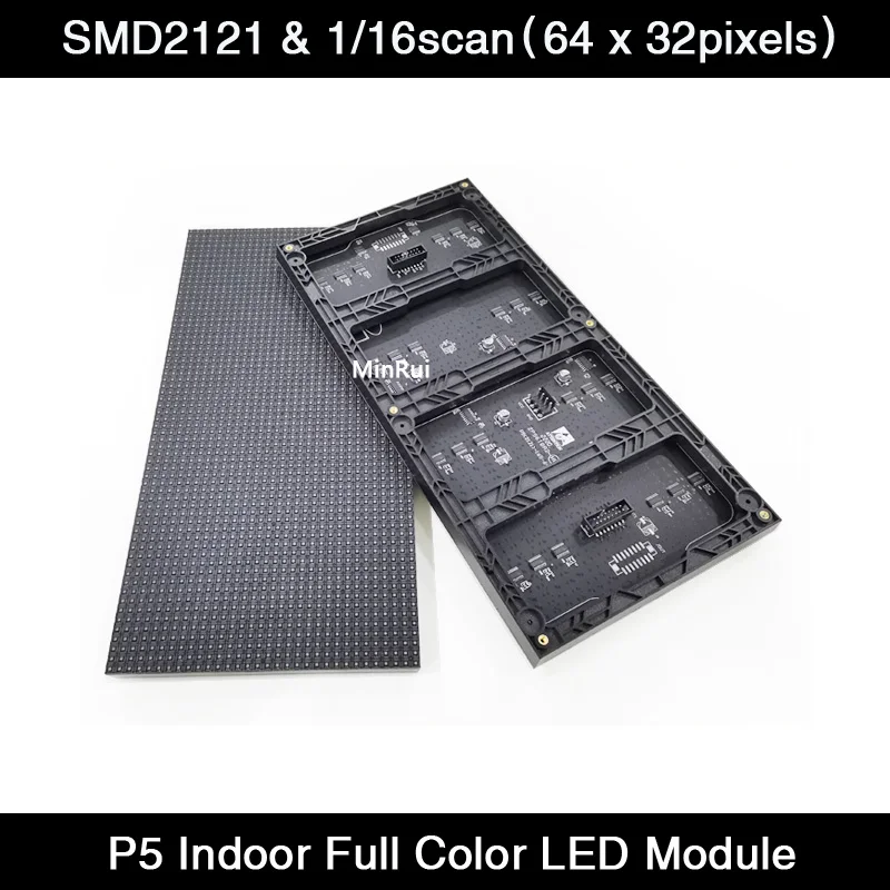 Комнатный SMD2121 RGB/полноцветный P5 светодиодный модуль 320x160 мм 1/16 сканер 64x3 2 пикселя