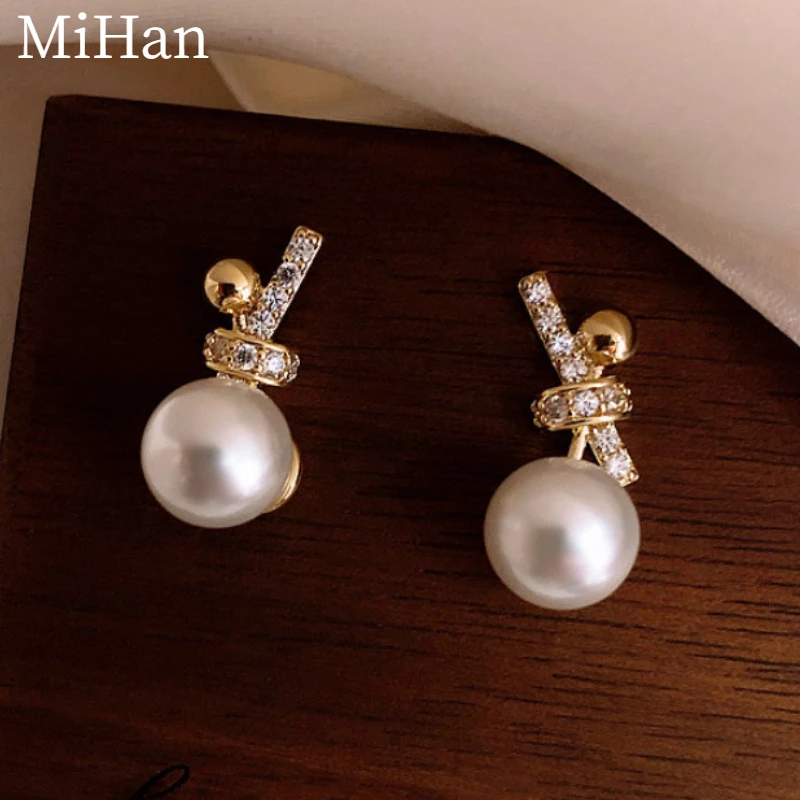 MiHan модные ювелирные изделия элегантные темпераментные серьги с имитацией