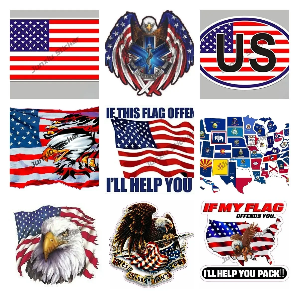 Американский флаг белый орлан автомобильная наклейка уличная гидроизоляционная
