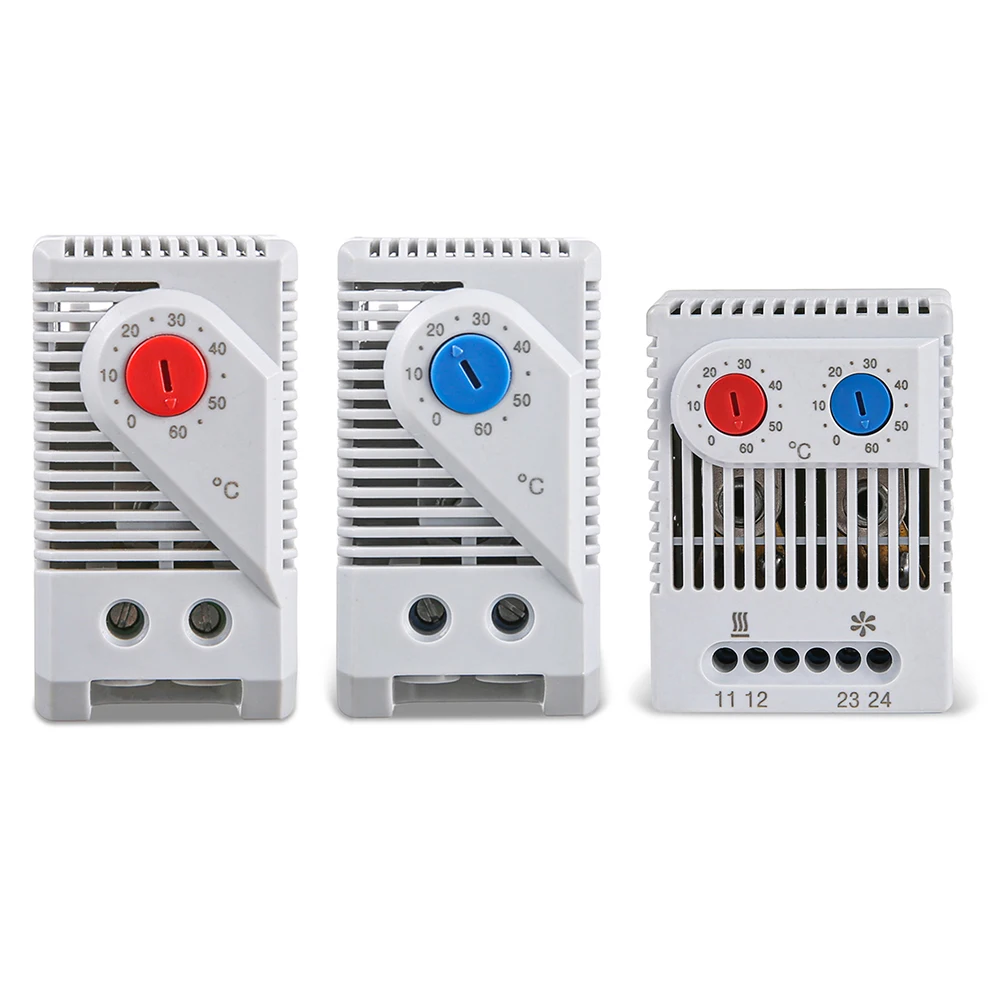 KTO011/KTS011/ZR011 Cabinet Mechanical Temperature Controller Thermostat DIN Rail Compact Bimetal Control Switch |