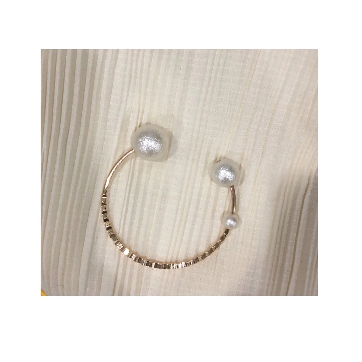 Элегантный жемчужный позолоченный ретро-браслет вечернее время супер тонкий