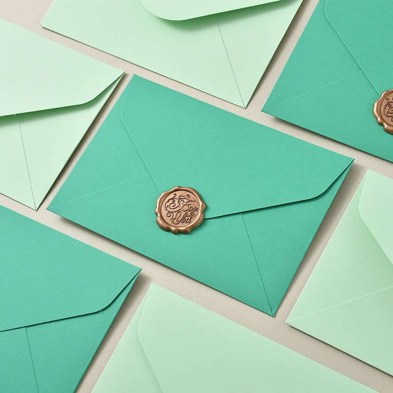 20/50 шт. зеленые конверты 16x11 3 см для свадебных приглашений деловая