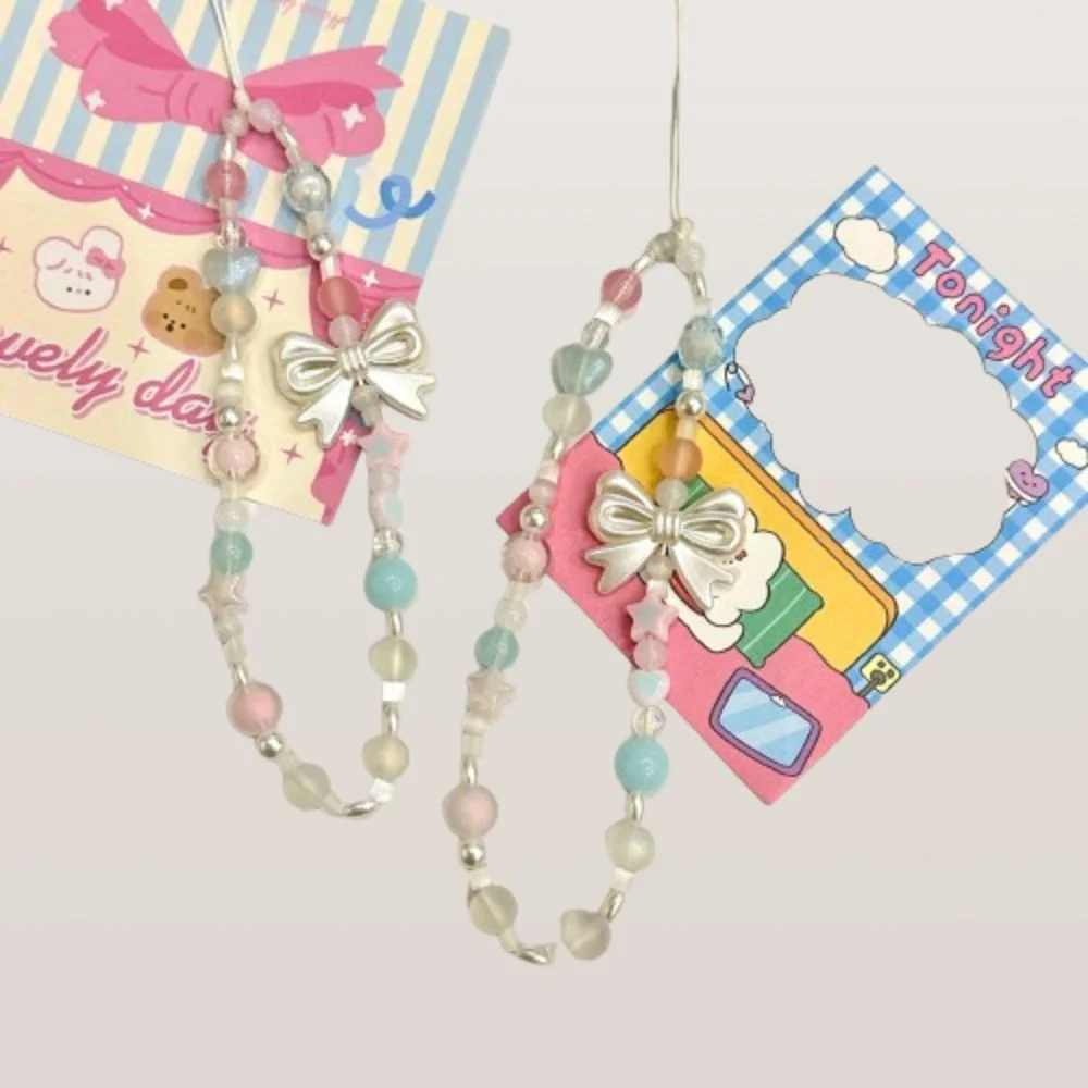 Ремешок на запястье милый бантик цепочка для телефона ремешок мобильного ручная