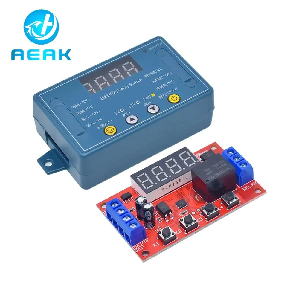 1-канальный модуль реле времени задержки 10 А 5 В 12 24 таймер программируемый
