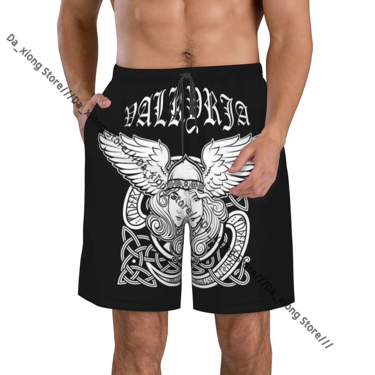 Мужские пляжные шорты быстросохнущие плавки Valkyrie в крылатом шлеме купальник