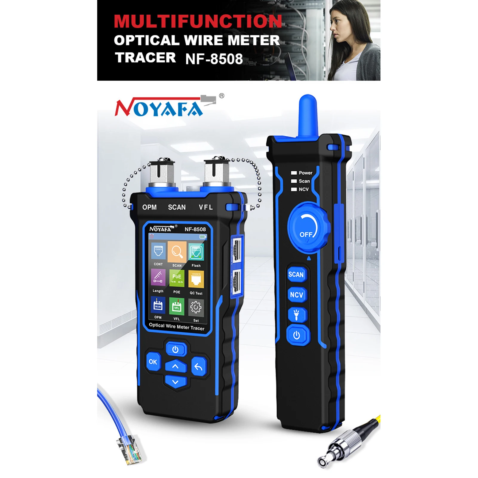 NOYAFA NF - 8508 LCD цифровой сетевой кабельный испытательный прибор зарядный поисковый