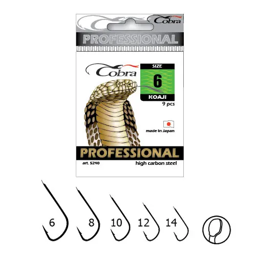 Крючки Cobra Pro KOAJI разм.014 10шт.|Рыболовные крючки| |