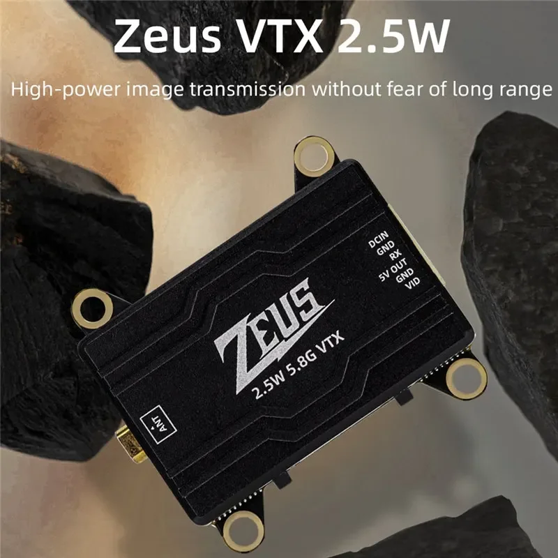 Регулируемый корпус с ЧПУ HGLRC ZEUS VTX 2 5 Вт 8 ГГц 40 каналов 2500 мвт теплоотвод 2-6S LIPO 30x30
